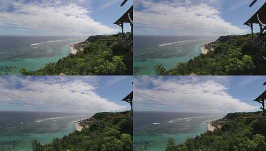 巴厘岛蓝梦岛梦幻海滩海天一线沙滩航拍高清在线视频素材下载