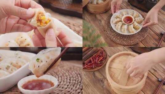 猪肉玉米饺高清在线视频素材下载