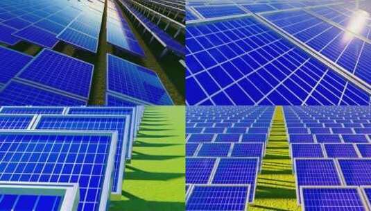 光伏太阳能面板-绿色新能源发电视频高清在线视频素材下载