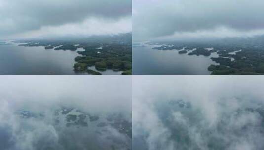 【航拍】赤壁陆水湖高清在线视频素材下载