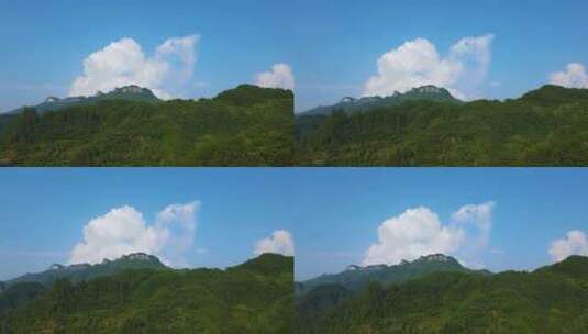 贵州乡村风景实拍大山蓝天白云高清在线视频素材下载