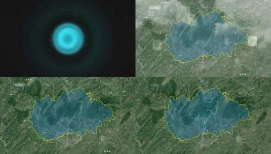 新邵县-地图高清在线视频素材下载