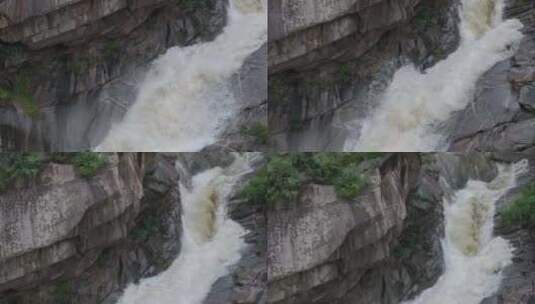 雨后泰山，飞瀑流泉高清在线视频素材下载