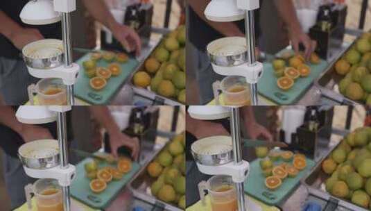 鲜榨橙汁高清在线视频素材下载