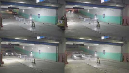 地下车位  办公楼停车场   车高清在线视频素材下载