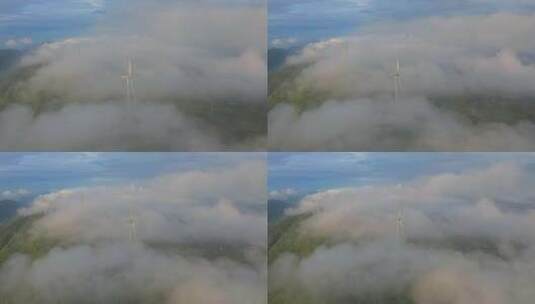 湖北利川齐岳山雨后流动的云雾高清在线视频素材下载