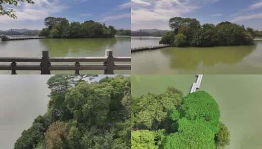 惠州西湖风景名胜区航拍高清在线视频素材下载