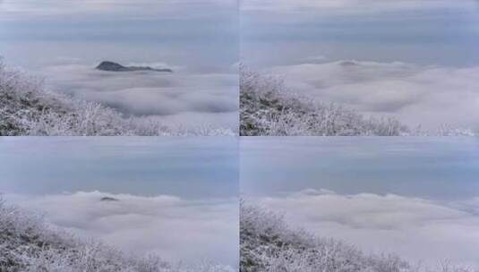 清晨云海日出云层山顶山林山峰云雾缭绕风景高清在线视频素材下载