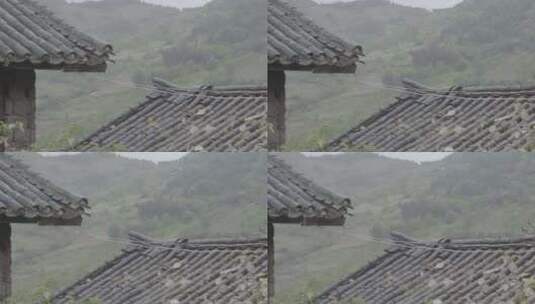 下雨 屋檐高清在线视频素材下载