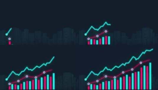 加密货币交易图表动画高清在线视频素材下载