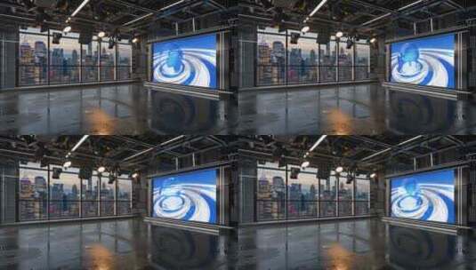 3D虚拟新闻工作室Ac背景循环13高清在线视频素材下载