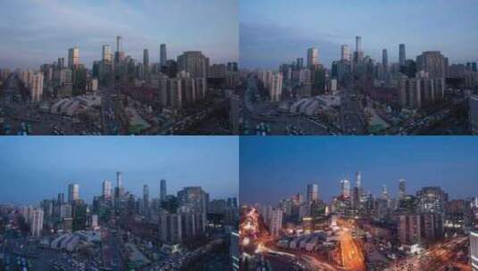 北京东大桥车流与城市CBD高清在线视频素材下载