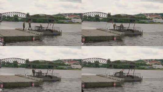 特写沿河城镇的船舶口高清在线视频素材下载
