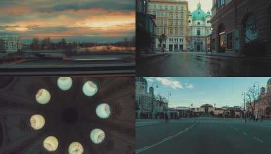 奥地利维也纳街头空镜高清在线视频素材下载