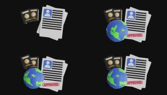 申请护照3D动画开始世界巡演|阿尔法频道高清在线视频素材下载