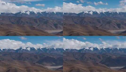 西藏日喀则108拐珠峰大本营国道高空航拍高清在线视频素材下载