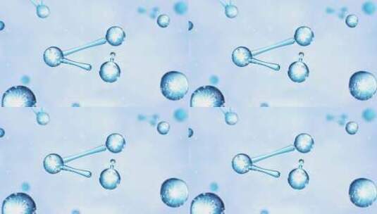 水珠细胞保湿精华因子吸收高清在线视频素材下载