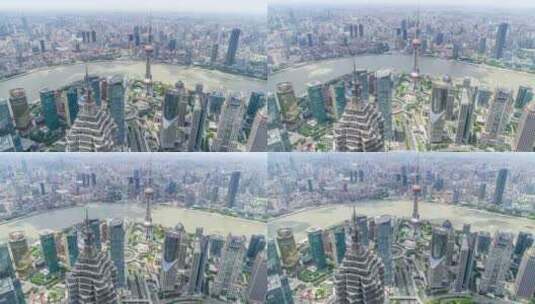 中国上海城市天际线的时移高清在线视频素材下载