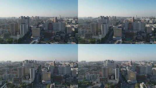 航拍广东江门胜利路五邑城商业中心高清在线视频素材下载