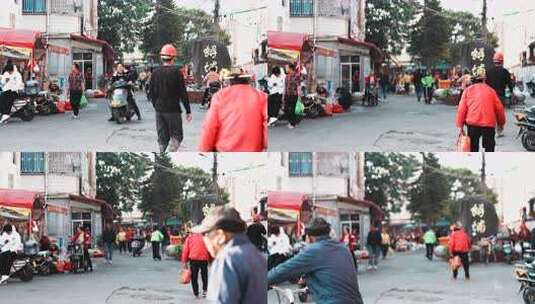 泉州蟳埔人文生活农村街头菜市场市井烟火气高清在线视频素材下载