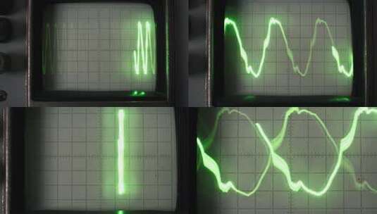 老式示波器信号可视化高清在线视频素材下载