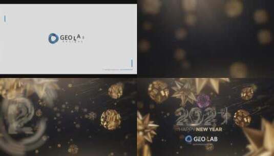 新年庆典金色明亮粒子标题展示AE模板高清AE视频素材下载