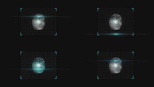 指纹扫码身份识别高清AE视频素材下载