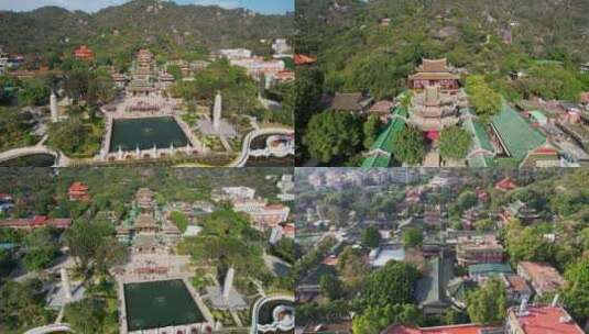 航拍厦门南普陀寺景观合集高清在线视频素材下载