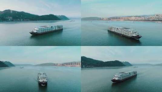 游轮长江船旅游高清在线视频素材下载