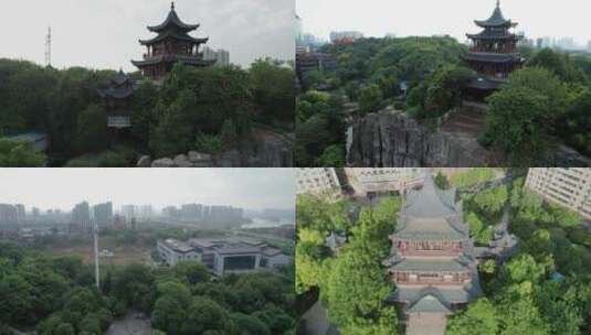 湖南省衡阳市回雁峰景区航拍4k合集高清在线视频素材下载
