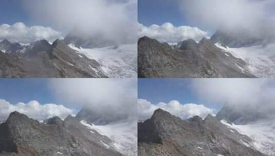 云层中发现了一个野生的山丘山脉高清在线视频素材下载