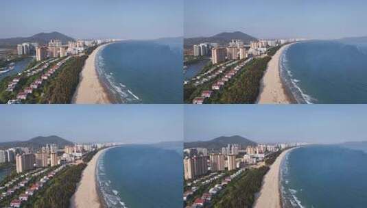 保亭清水湾海滩沙滩航拍俯瞰高清在线视频素材下载