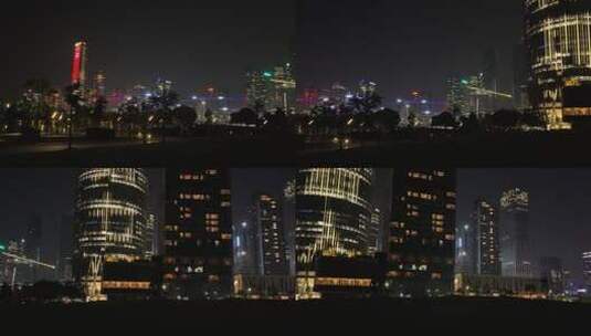 4K高清实拍都市夜景商业中心灯光高清在线视频素材下载