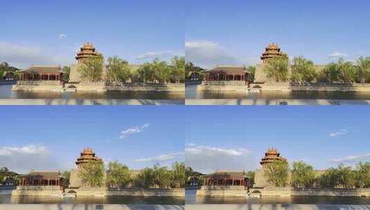 北京故宫西北角楼延时摄影高清在线视频素材下载