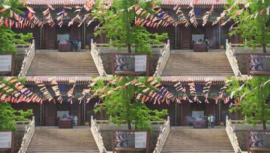 山东烟台旅游5A级龙口南山景区南山禅寺高清在线视频素材下载