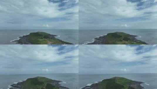 海上小岛航拍大海岛屿海岸线风景自然风光高清在线视频素材下载