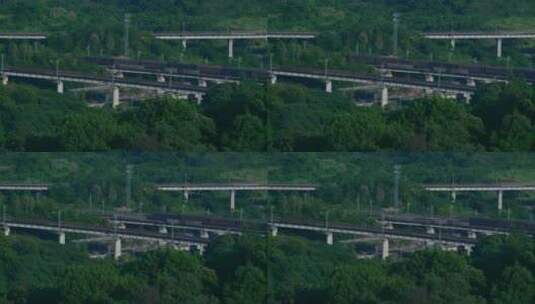 城市交通高架桥动车高铁高清在线视频素材下载