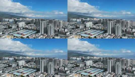 云南大理城市天际线高清在线视频素材下载