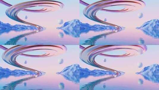 抽象水面螺旋背景动画高清在线视频素材下载
