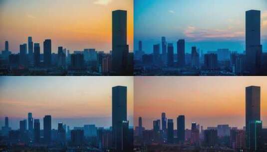 湖南长沙城北夕阳景点延时摄影高清在线视频素材下载