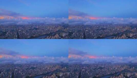 夏天 晚霞 云层 黄昏 日落 天空 海南 空镜高清在线视频素材下载