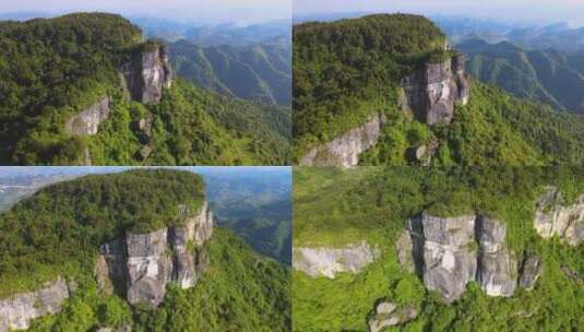 贵州美丽乡村森林风景喀斯特地貌奇石高清在线视频素材下载