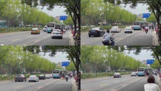 北京东城区二环内街道马路高清在线视频素材下载