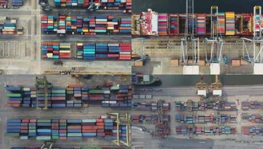 国外港口码头4K高清在线视频素材下载