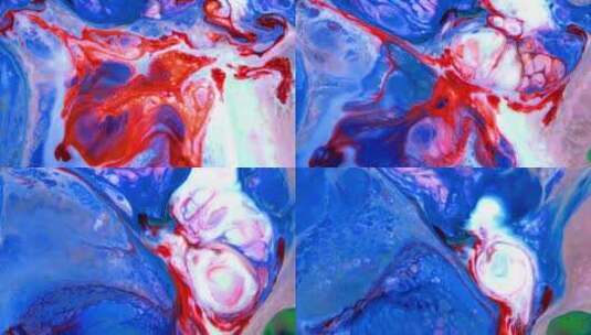 流动的彩色液体高清在线视频素材下载
