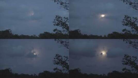延时拍摄满月的景象高清在线视频素材下载