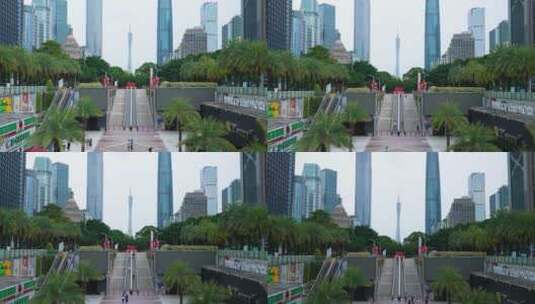 广州花城广场移动延时高清在线视频素材下载