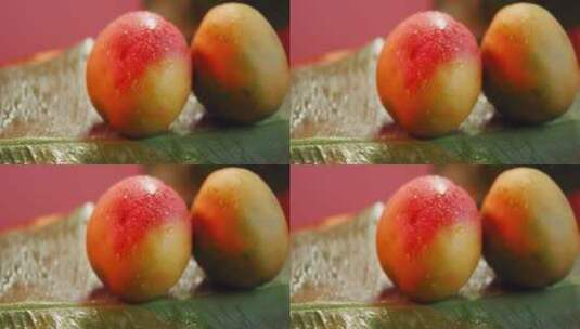 新鲜的水果的特写高清在线视频素材下载