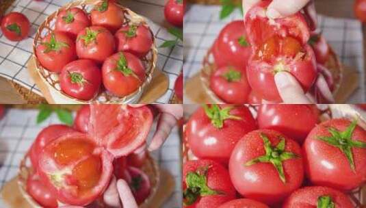 新鲜的西红柿高清在线视频素材下载