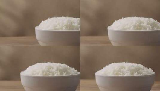 热腾腾的米饭高清在线视频素材下载